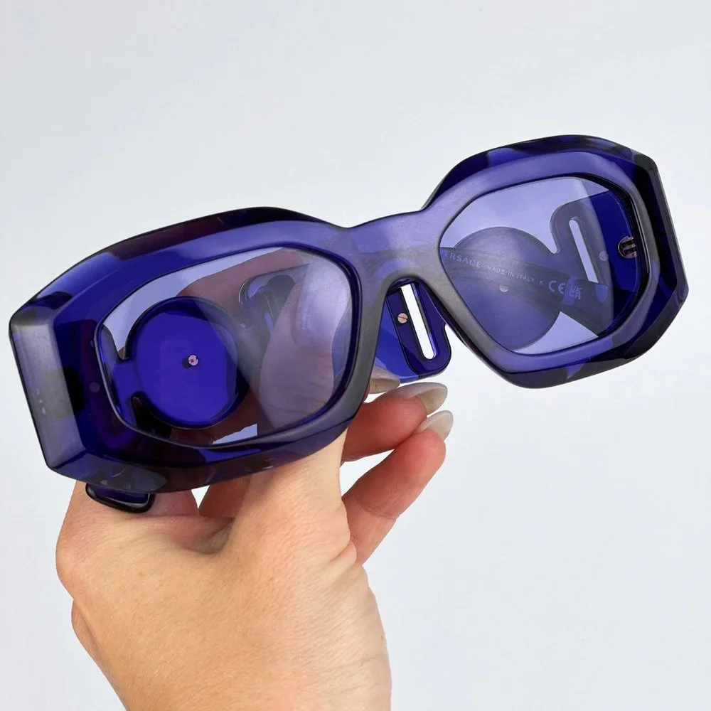 Versace VE4425U MAXI MEDUSA BIGGIE 54191A Sunglasses Purple Transparent Unisex